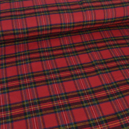 Flanelle de coton Tartan Rouge