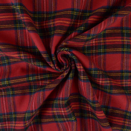 Flanelle de coton Tartan Rouge