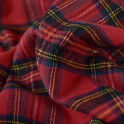 Flanelle de coton Tartan Rouge