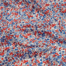 Tissu Liberty Wiltshire Rouge et Bleu