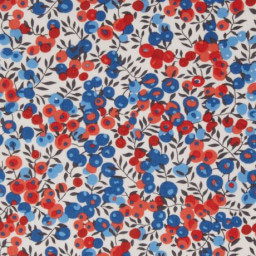 Tissu Liberty Wiltshire Rouge et Bleu