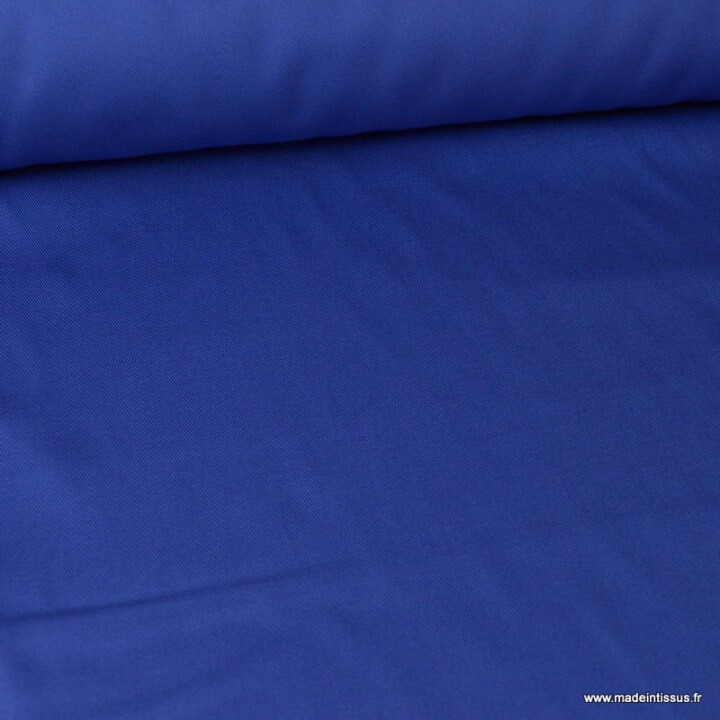 Tissu sergé coton lourd bleu royal 300gr/m²