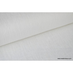 Tissu Lin lavé blanc pour confection x50cm