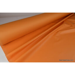 Tissu imperméable étanche polyester enduit acrylique mandarine x50cm