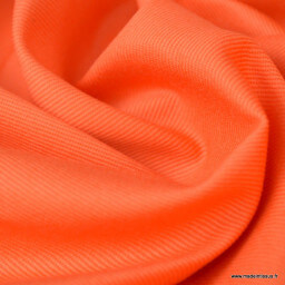 Tissu sergé coton lourd orange 300gr/m²