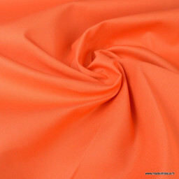 Tissu sergé coton lourd orange 300gr/m²