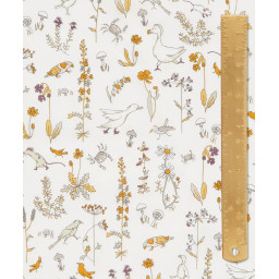 1 coupon de 26 cm de  Tissu Liberty Theo Ocre Tana Lawn - oeko tex