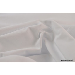 Tissu jersey coton élasthanne blanc - oeko tex