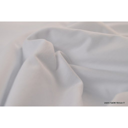 Tissu jersey coton élasthanne blanc - oeko tex