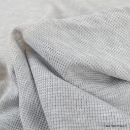 Tissu jersey nid d'abeille Gris - oeko tex