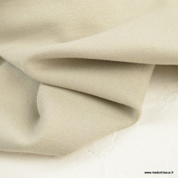 Tissu Jersey milano uni coloris beige - Oeko tex