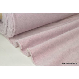 Tissu POLAIRE CHINE coloris rose nacre