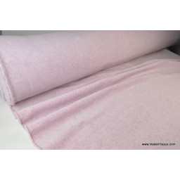 Tissu POLAIRE CHINE coloris rose nacre