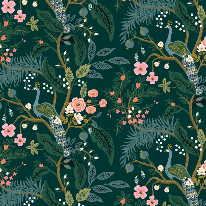 Tissu Rifle Paper - Collection Vintage Garden Peacock Hunter