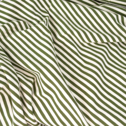 1 coupon de 87 cm de Tissu jersey à rayures type marinière vert bouteille et blanc - Oeko tex